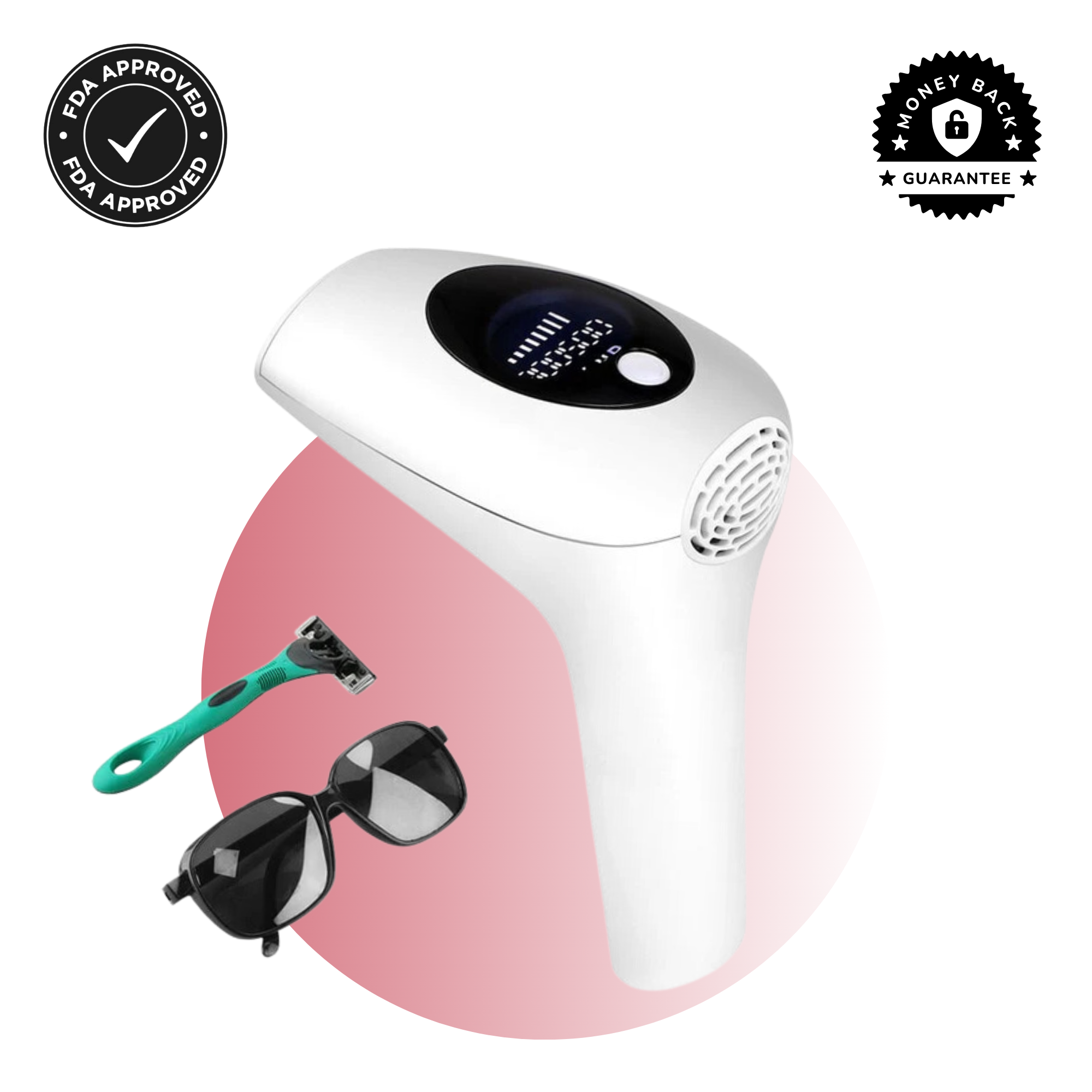 Bundle 🎁 IPL Hair Laser Removal Device+ Ultrasonic Skin Scrubber